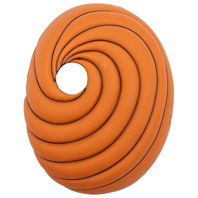 Abystyle maschera replica Tobi, Naruto Shippuden, in vinile, imbottitura in schiuma, 3 elastici regolabili, cosplay