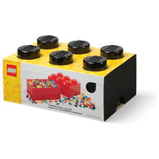 Room Copenhagen lego storage brick 6, scatola portaoggetti impilabile, 8,8 litri, rosso e nero, per bambini dai 3 anni