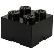 Lego cassetto da scrivania brick 4, contenitore impilabile, organizer mattoncino, nero, 15,8x15,8x11,3 cm