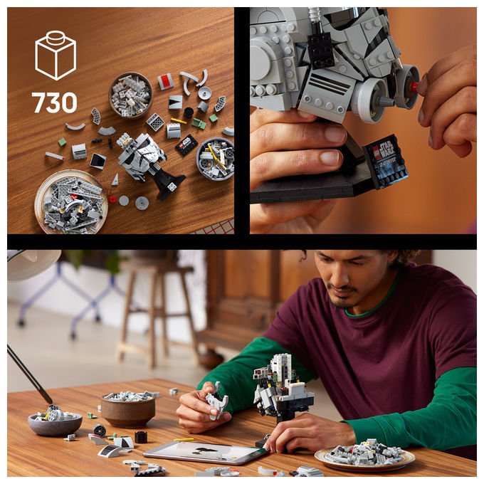 Lego Star Wars casco pilota di AT-AT 75429, set da costruzione per adulti, 730 pezzi, collezione caschi