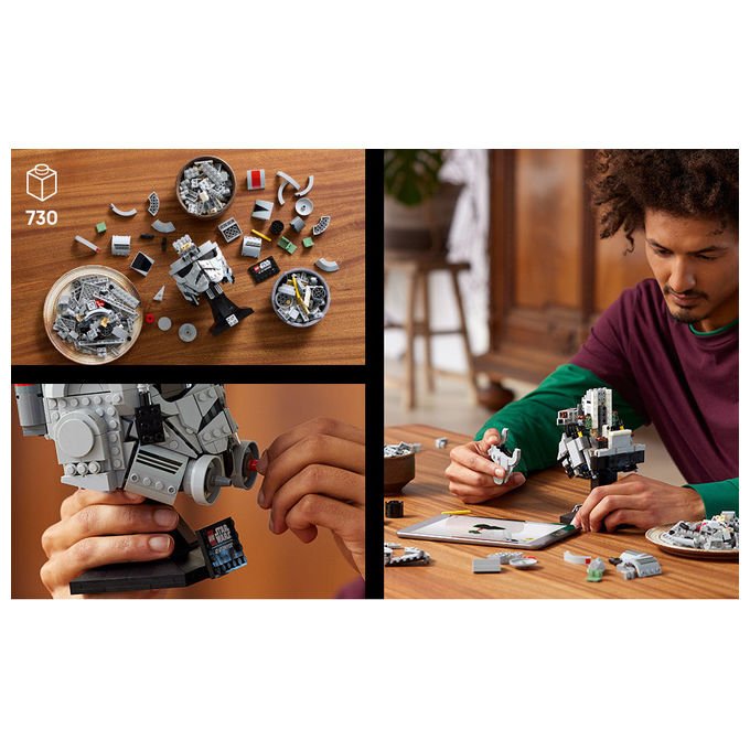 Lego Star Wars casco pilota di AT-AT 75429, set da costruzione per adulti, 730 pezzi, collezione caschi