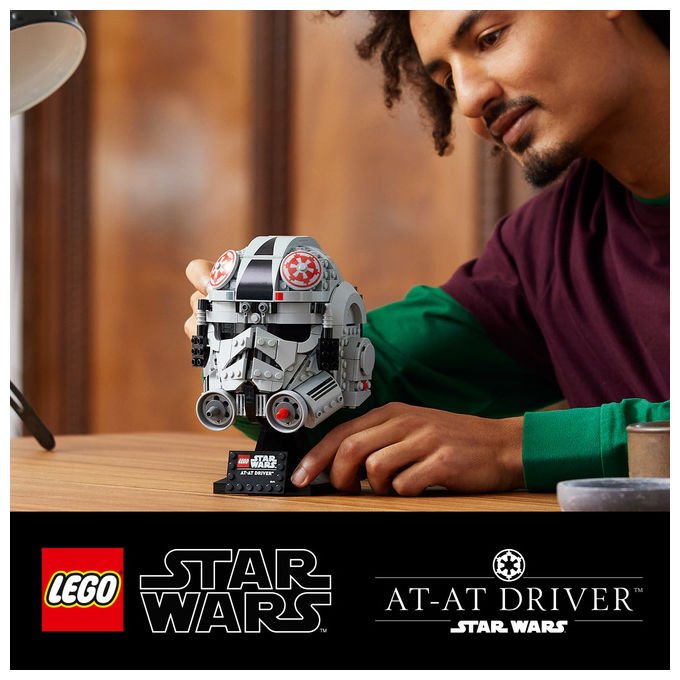 Lego Star Wars casco pilota di AT-AT 75429, set da costruzione per adulti, 730 pezzi, collezione caschi
