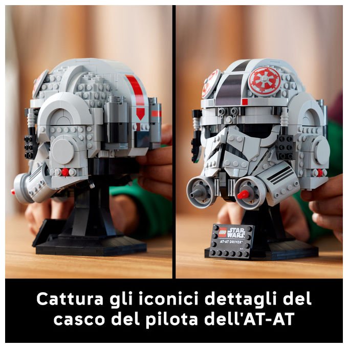 Lego Star Wars casco pilota di AT-AT 75429, set da costruzione per adulti, 730 pezzi, collezione caschi
