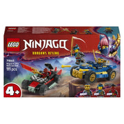 Lego Ninjago 71840 duello ad alta velocita' tra Rogue e Drix, 2 macchine giocattolo, 3 minifigure, 111 pezzi, 4+ anni