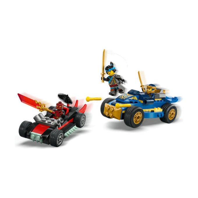 Lego Ninjago 71840 duello ad alta velocita' tra Rogue e Drix, 2 macchine giocattolo, 3 minifigure, 111 pezzi, 4+ anni