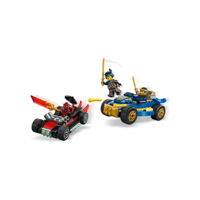 Lego Ninjago 71840 duello ad alta velocita' tra Rogue e Drix, 2 macchine giocattolo, 3 minifigure, 111 pezzi, 4+ anni