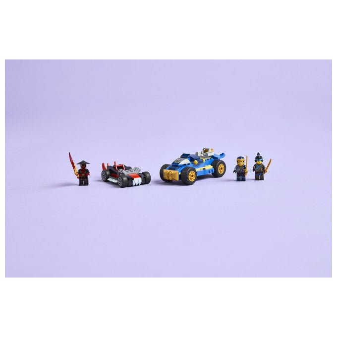 Lego Ninjago 71840 duello ad alta velocita' tra Rogue e Drix, 2 macchine giocattolo, 3 minifigure, 111 pezzi, 4+ anni