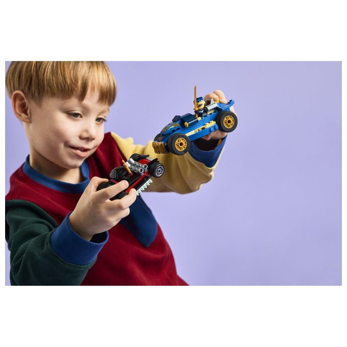 Lego Ninjago 71840 duello ad alta velocita' tra Rogue e Drix, 2 macchine giocattolo, 3 minifigure, 111 pezzi, 4+ anni