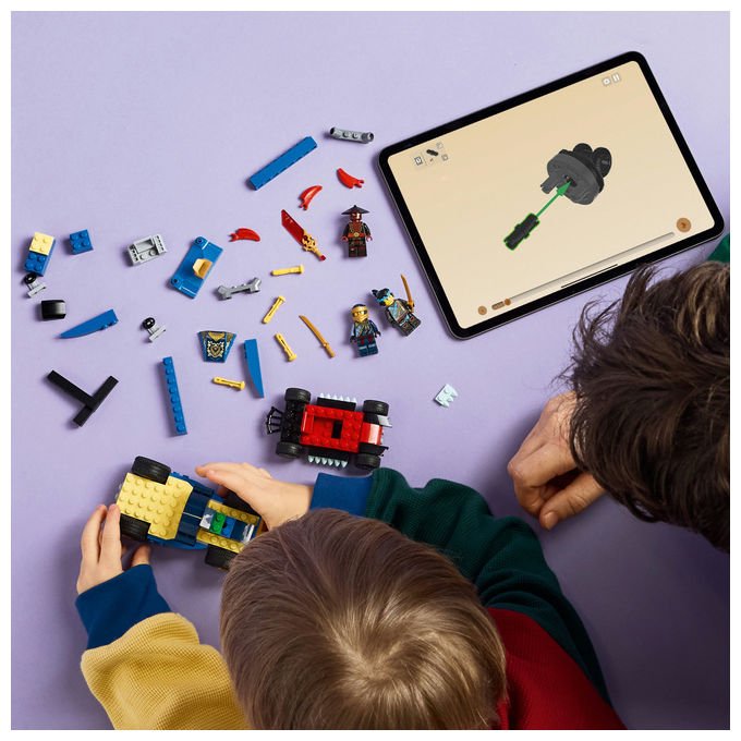 Lego Ninjago 71840 duello ad alta velocita' tra Rogue e Drix, 2 macchine giocattolo, 3 minifigure, 111 pezzi, 4+ anni