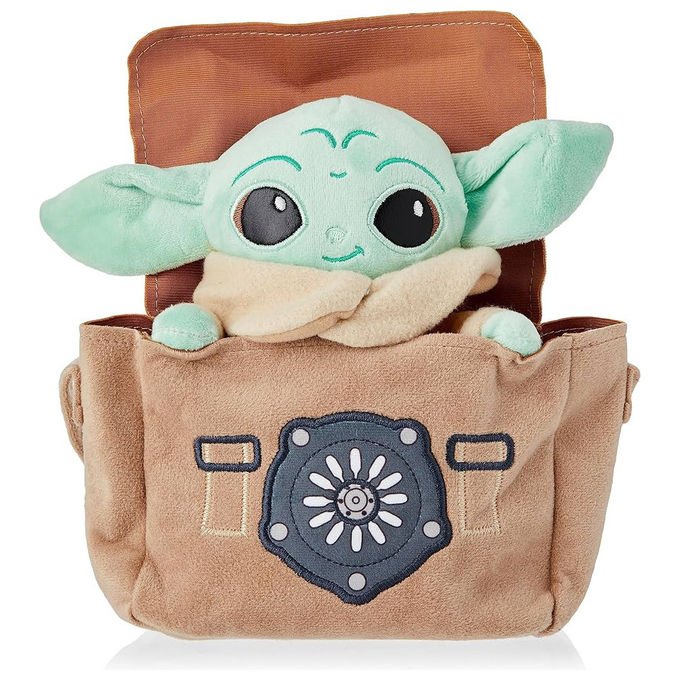 Simba peluche Grogu con lucertola, Star Wars The Mandalorian, morbido, 25 cm, per bambini e collezionisti