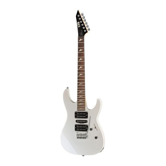 ESP LTD MT-130 chitarra elettrica, Snow White, double cut, HSH, tremolo, 24 tasti extra jumbo, manico acero bolt-on