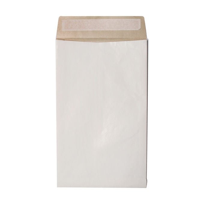 Blasetti sacchetti antistrappo Secursac, formato A4, 25x35x4 cm, 130 gr, chiusura strip, bianchi, conf. 100 pezzi