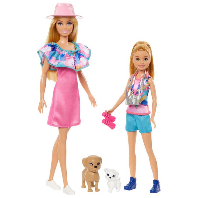 Barbie HRM09 Stacie alla Riscossa Set 2 Bambole Moda con Abiti Rimovibili 2 Cuccioli e Accessori colore Multicolore