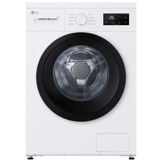 LG F4NA1009NWK Serie A1 Lavatrice Frontale 9 Kg 1400 rpm Classe A Vapore Igiene Inverter (85x60x49 cm) colore Bianco