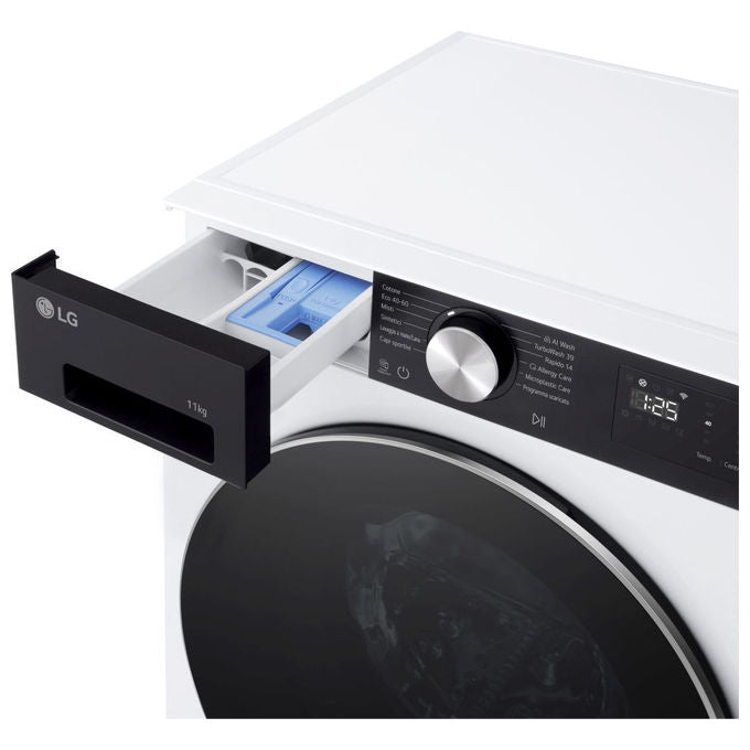 LG F4NX5009TKC Serie X5 Lavatrice Carica Frontale 9 Kg 1400 rpm Classe A Wi-Fi AI DD TurboWash Steam (85x60x56,5 cm) colore Bianco