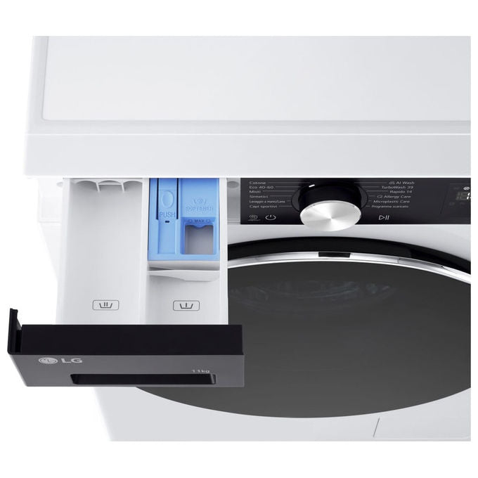 LG F4NX5009TKC Serie X5 Lavatrice Carica Frontale 9 Kg 1400 rpm Classe A Wi-Fi AI DD TurboWash Steam (85x60x56,5 cm) colore Bianco