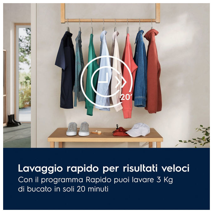 Electrolux EW6F110G Serie 600 Lavatrice Frontale 10 Kg 1400 rpm Classe A SensiCare Hygiene Inverter (84.7x59.7x63.6 cm) colore Bianco