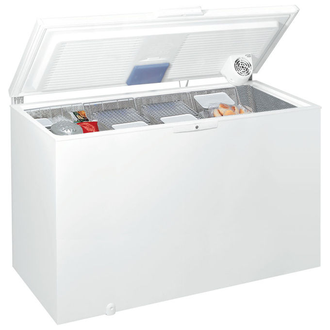 Whirlpool WHE39392T Congelatore a Pozzetto 394 L 92 cm Classe E 42 dB FastFreeze 6° Senso colore Bianco