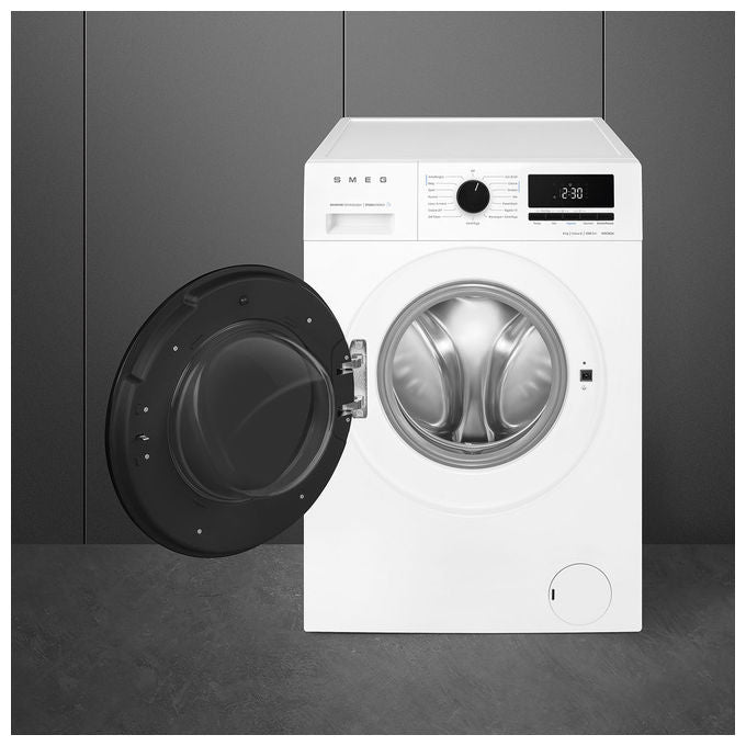 Smeg W3C062A Lavatrice Frontale Slim 6 Kg 1200 rpm Classe A Motore Inverter Funzione Vapore 15 Programmi (84x60x46 cm) colore Bianco