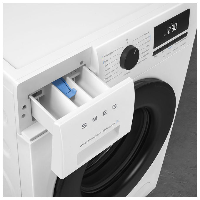 Smeg W3C062A Lavatrice Frontale Slim 6 Kg 1200 rpm Classe A Motore Inverter Funzione Vapore 15 Programmi (84x60x46 cm) colore Bianco