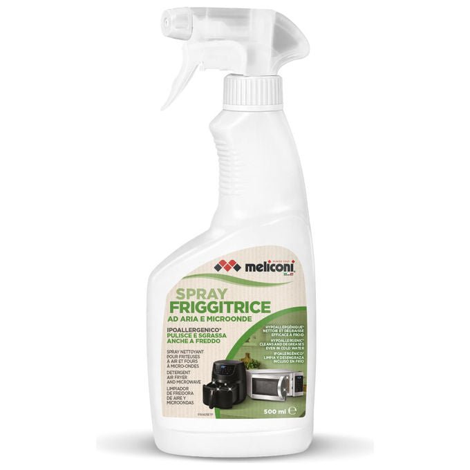 Meliconi 621036 Spray Detergente Friggitrice ad Aria e Microonde Sgrassatore Ipoallergenico 500 ml