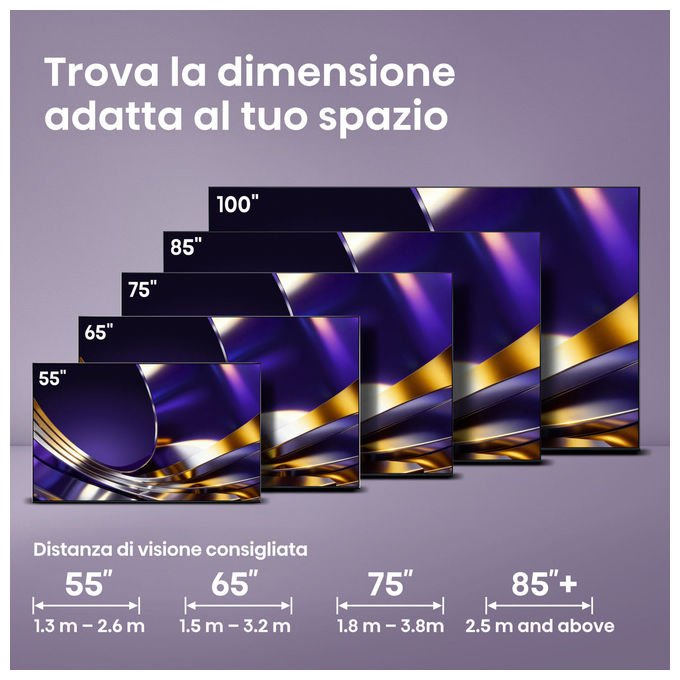 [ComeNuovo] Hisense 65U7S PRO Smart TV Mini LED 65'' 4K UHD 165Hz Dolby Vision VIDAA OS 4 HDMI 2.1 colore Grigio