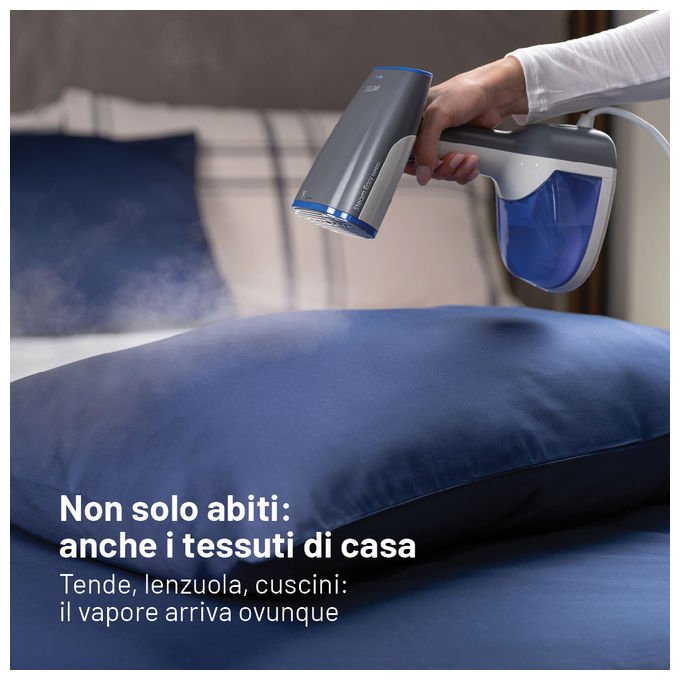 Imetec 9057 Steam Easy Express Stiratore Verticale Portatile 1500 W Vapore Continuo 30 g-min Serbatoio 250 ml colore Bianco Grigio Blu