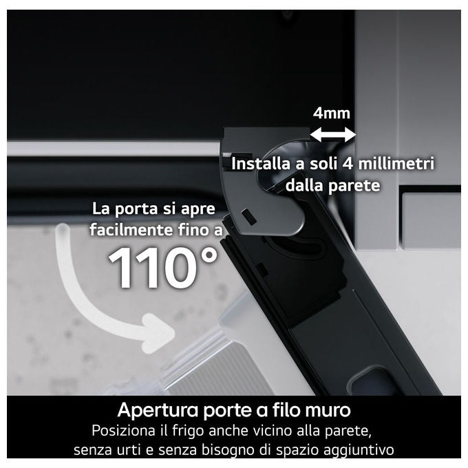 LG GBBS525CPY Fit and Max Frigorifero Combinato 375 L 203 cm Classe C 34 dB Total No Frost Wi-Fi colore Argento