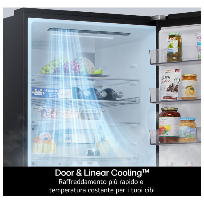 LG GBBS525CPY Fit and Max Frigorifero Combinato 375 L 203 cm Classe C 34 dB Total No Frost Wi-Fi colore Argento