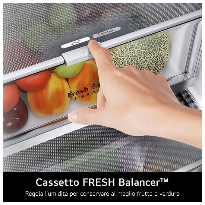 LG GBBS525CPY Fit and Max Frigorifero Combinato 375 L 203 cm Classe C 34 dB Total No Frost Wi-Fi colore Argento