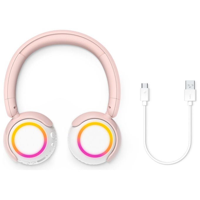 Philips TAK4200 Cuffie Wireless Bluetooth 5.4 On-Ear 45h Autonomia Riduzione Rumore colore Rosa Bianco