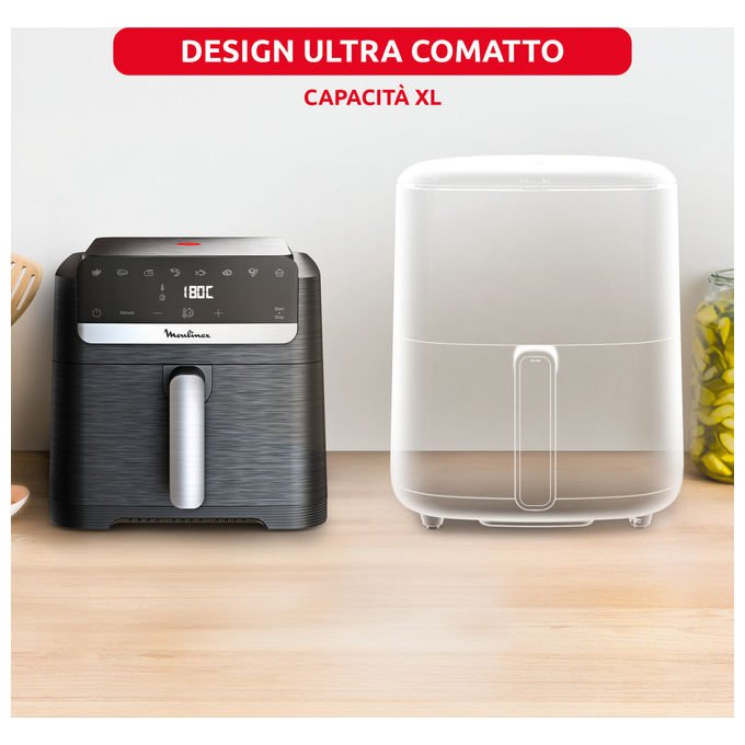 Moulinex EZ8618 Easy Fry Mega Compact Friggitrice ad aria 7.5 L 2020 W programmi preimpostati display touch colore Nero