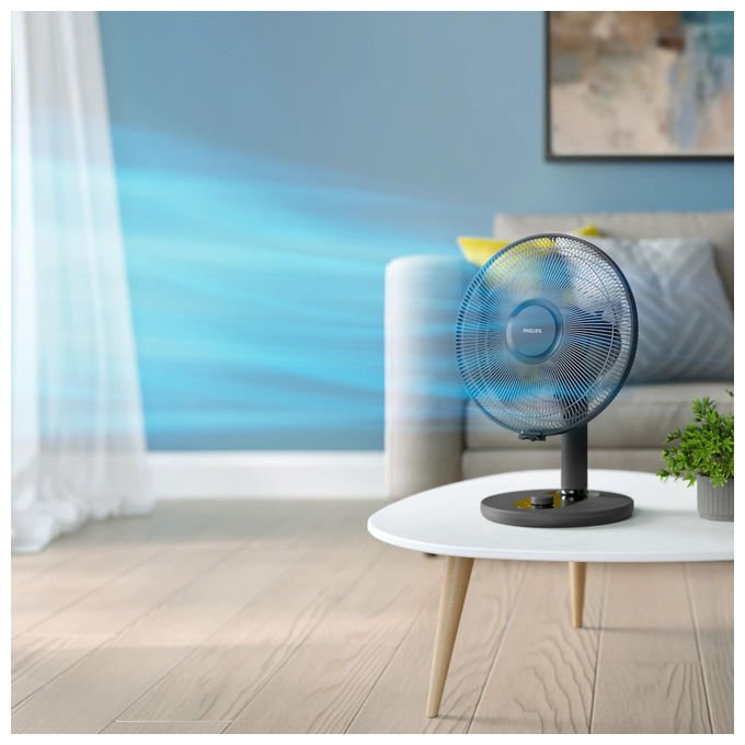 Philips CX1030-01 Serie 1000 Ventilatore da tavolo 35 cm 3 velocita' 2000 m³-h oscillante 35 dB colore Nero