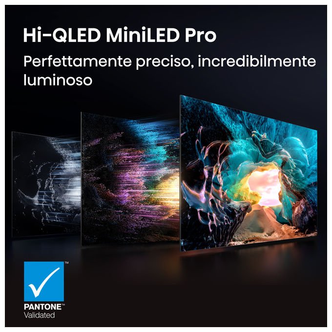 Hisense 55U7S PRO Smart TV Mini LED 55'' 4K 165Hz Dolby Atmos Dolby Vision IQ VIDAA 4 HDMI 2.1 colore Nero