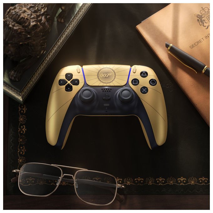 Sony 1000052021 DualSense 007 First Light Limited Edition Controller Wireless PS5 Grilletti Adattivi Feedback Aptico colore Oro