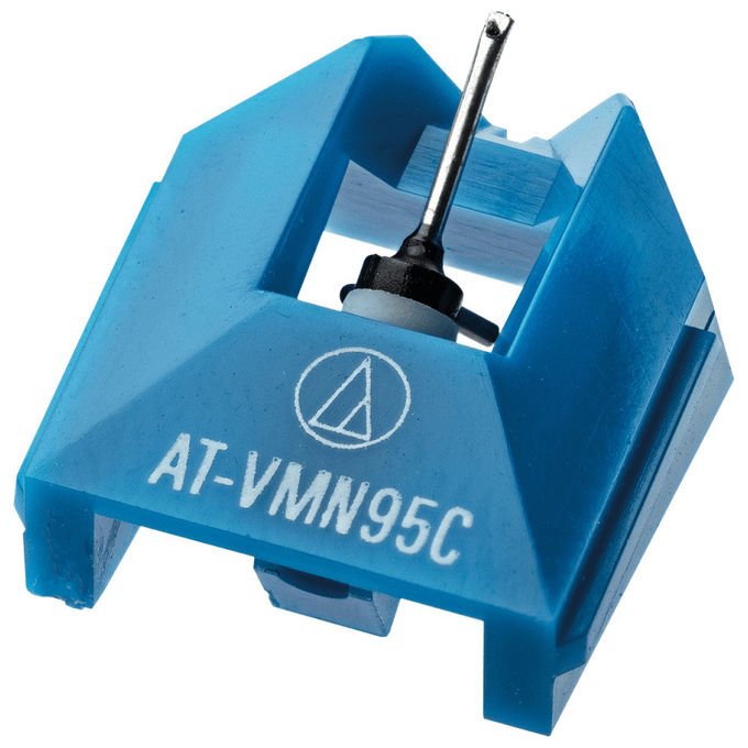Audio-Technica AT-VMN95C Serie VM95 Puntina di Ricambio Conica 0,6 mil Diamante Cantilever Alluminio colore Blu