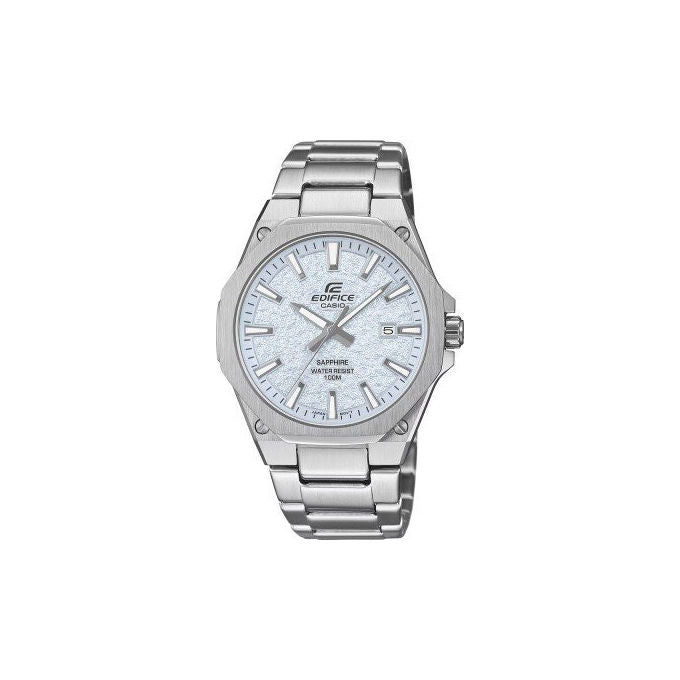 Casio EFR-S108DE-2AVUEF Edifice Slim Orologio Uomo Quarzo Acciaio Vetro Zaffiro Datario 10 bar colore Azzurro