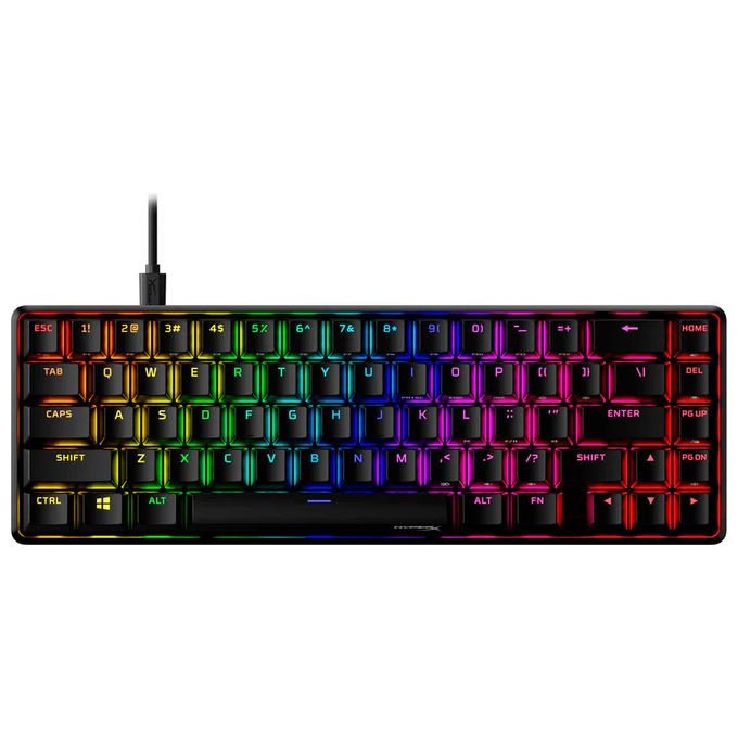 HyperX B4QS3AA#ABA Origins 2 Tastiera Gaming 65% Switch HyperX Linear Red USB 8000 Hz colore Nero