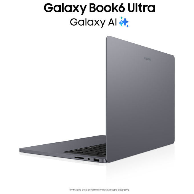 Samsung NP960UJH-XG6IT Galaxy Book6 Ultra Notebook 16'' Intel Core Ultra 7 356H 32GB RAM 1TB SSD NVIDIA GeForce RTX 5060 8GB Windows 11 Home colore Grigio