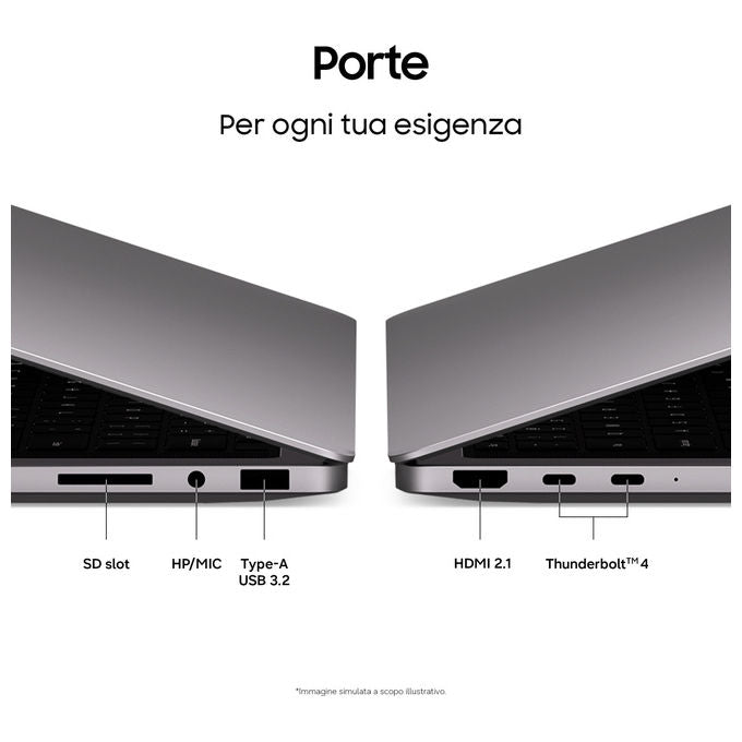 Samsung NP960UJH-XG6IT Galaxy Book6 Ultra Notebook 16'' Intel Core Ultra 7 356H 32GB RAM 1TB SSD NVIDIA GeForce RTX 5060 8GB Windows 11 Home colore Grigio