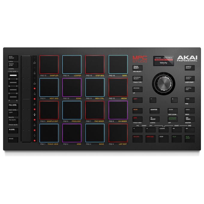 Akai MPCSTUDIO2 MPC Studio MK2 Controller MIDI USB 16 Pad RGB Display LCD Software MPC incluso colore Nero