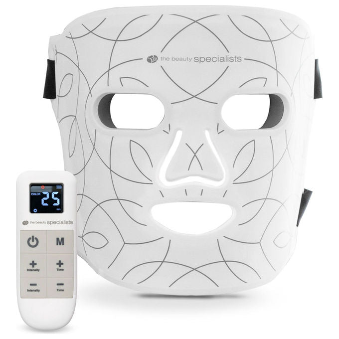 Rio Maschera LED Viso luce rossa blu e infrarossa NIR 96 LED 4 modalita' approvata FDA ricaricabile USB colore Bianco
