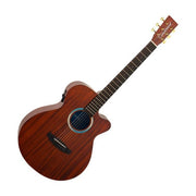 Tanglewood TE4CEBL Elemental Line Chitarra Elettroacustica Super Folk Top Mogano Massiccio RE02 EQ colore Natural Satin
