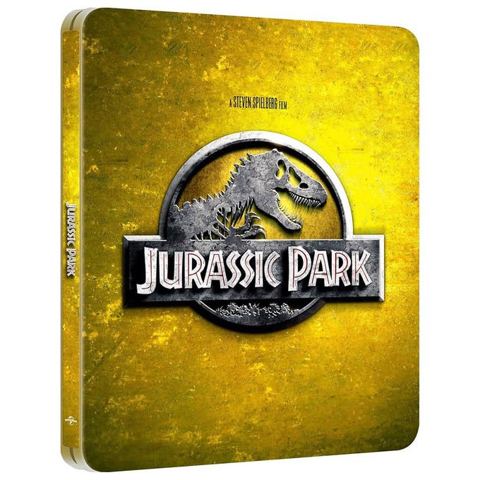 Universal Jurassic Park Steelbook Blu-ray 4K Ultra HD 2 Dischi Dolby Vision HDR10+ Audio DTS 5.1 Dolby TrueHD Atmos