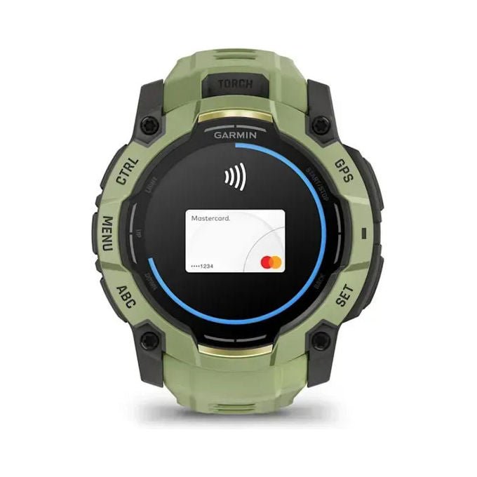 Garmin 010-03020-02 Instinct 3 Smartwatch AMOLED 50 mm GPS 4 GB autonomia 24 giorni resistente 10 ATM colore Verde