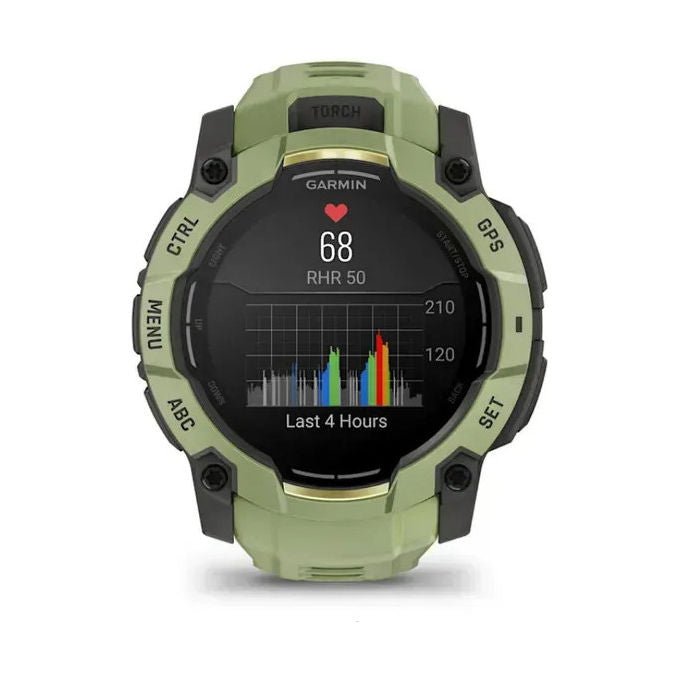 Garmin 010-03020-02 Instinct 3 Smartwatch AMOLED 50 mm GPS 4 GB autonomia 24 giorni resistente 10 ATM colore Verde