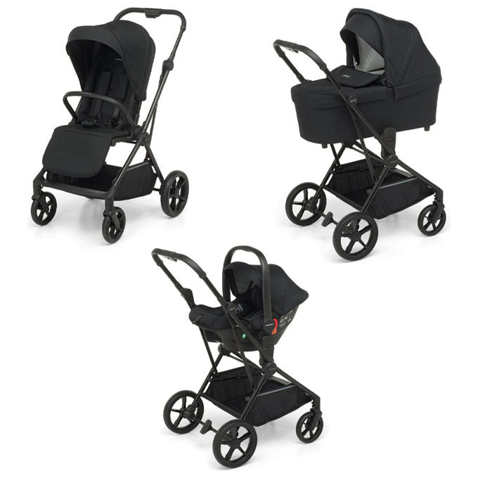 Foppapedretti Spritz Sistema Combinato Trio I-Size Navicella Passeggino Seggiolino Auto dalla nascita fino a 22 Kg colore Licorice