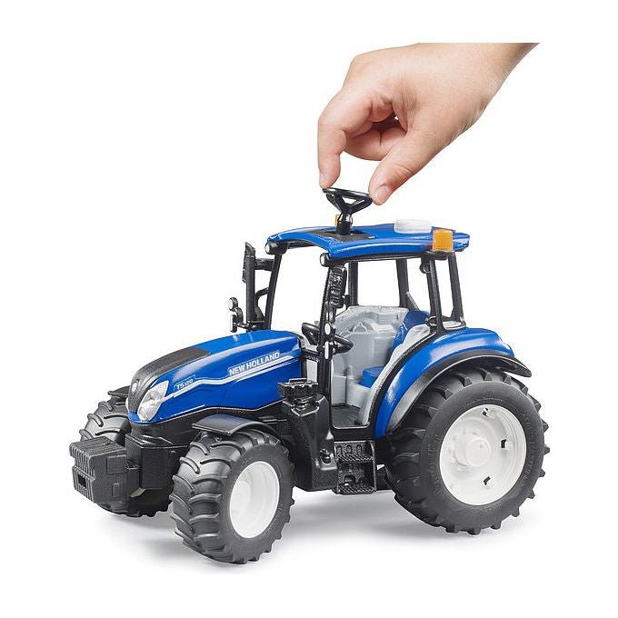 Bruder 02184 New Holland T5.120 Trattore Giocattolo scala 1:16 da 3 anni compatibile attrezzi Bruder colore Blu