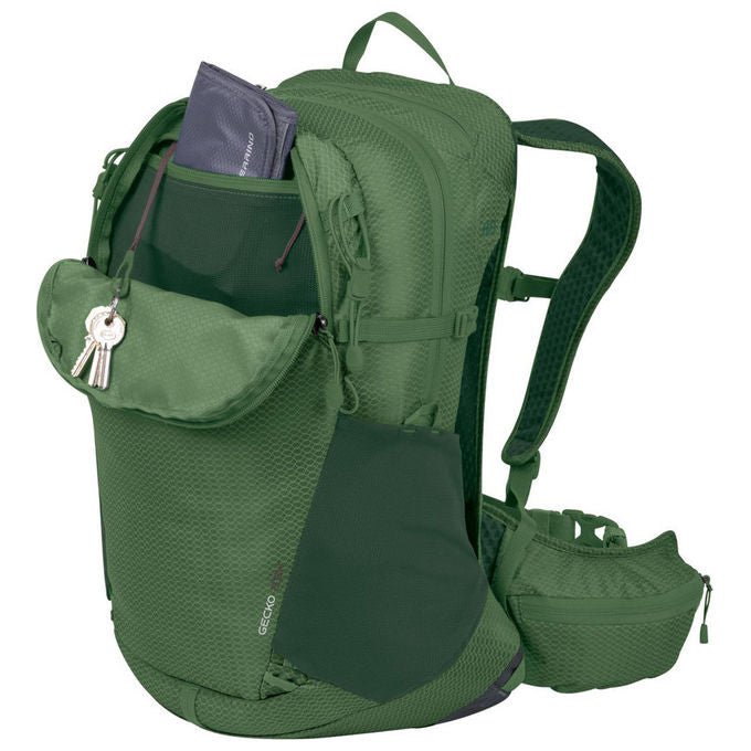 Ferrino 75823RVV Gecko Zaino da Trekking 23 L Dry Net System copri-zaino integrato compatibile H2 Bag colore Verde