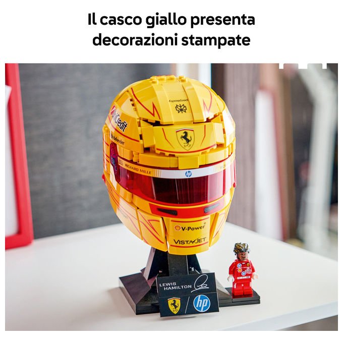 Lego 43022 Editions Casco di Lewis Hamilton Scuderia Ferrari HP 884 pezzi con Minifigure F1 da Collezione colore Multicolore